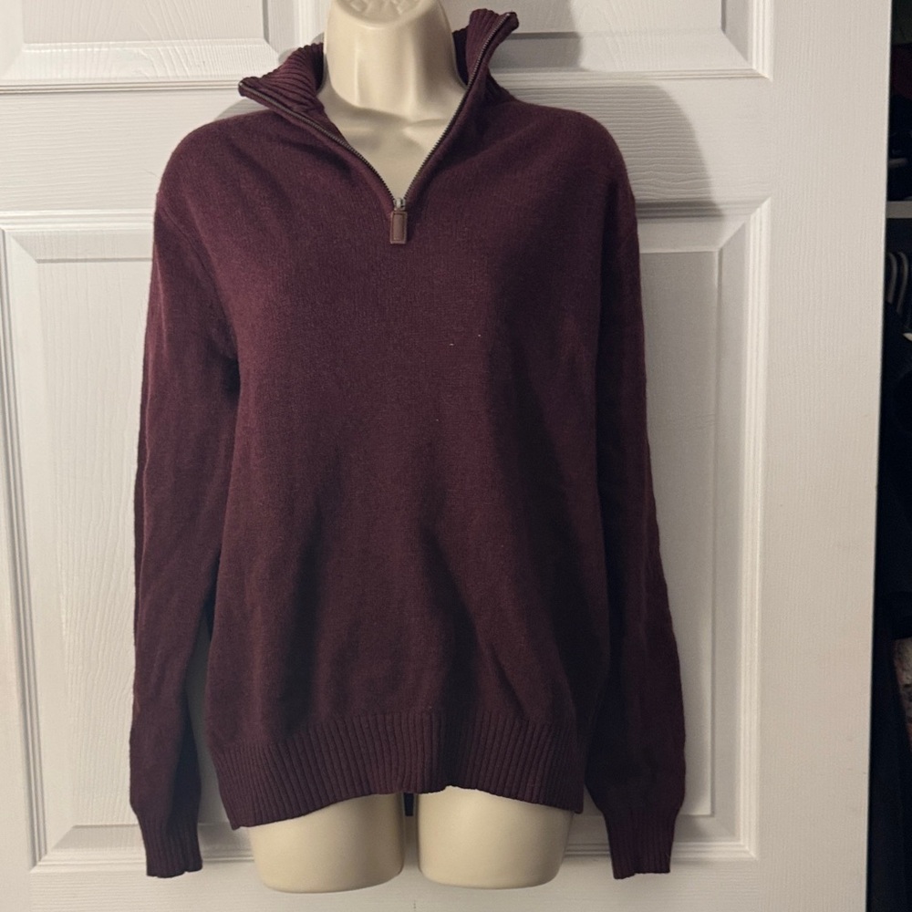 Men's 100% lambswool J. Crew Half-Zip Sweater